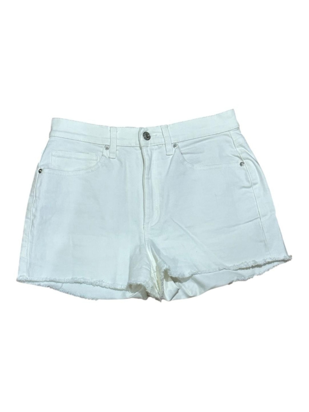 Dynamite Shorts Womens 28 White Denim Cut Off Frayed Hem 5 Pocket Casual Summer